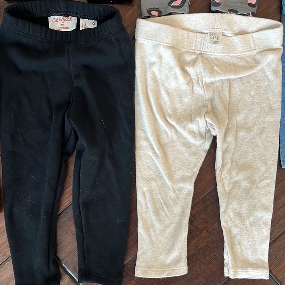 Girls bundle Cat & Jack leggings, jeans, and overalls, 18-24m - Picture 2 of 5